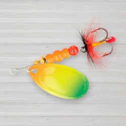 Блешня обертова ZEOX Reactive № 4, 9г, колір 014 Fluo Tiger